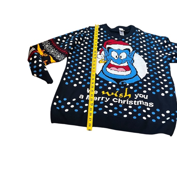 NWOT Unisex Disney Aladdin Ugly Christmas Navy Blue Sweater Size XL - Picture 12 of 13